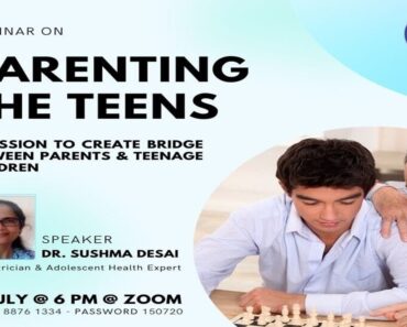 Webinar on PARENTING THE TEENS 👨‍👩‍👧‍👦