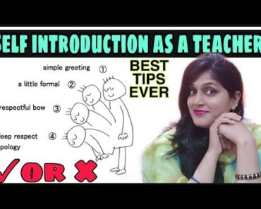 how to introduce yourself as a teacher || Tips for freshers teachers ||