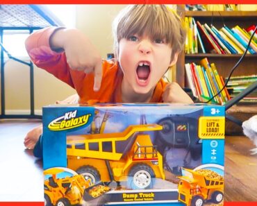Construction Truck Videos for Children – RC Dump Truck Toy Review
