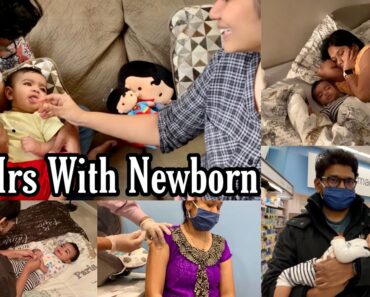 #Vlog | 24 HOURS WITH A NEWBORN | PARENTING TIPS | AARAV | Telugu Vlogs from USA