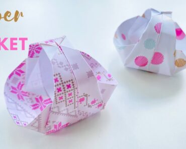 DIY MINI PAPER BASKET | Origami Basket DIY | Paper Craft | Easy kids craft ideas | Paper Craft New