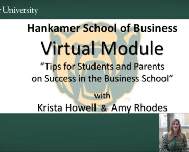 Online Orientation Module: Tips for Students and Parents on Success in the Business School