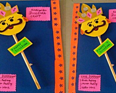Dussehra Cards craft child school cards craft ideas/DIY Dussehra kids school project ideas2019new