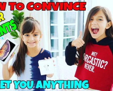How to Convince your Parents to say YES to Anything! | Emily and Evelyn
