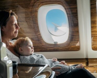 Flying business class with a baby: Why you should feel no shame